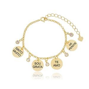 Pulseira Ho’oponopono banhado a Ouro 18k