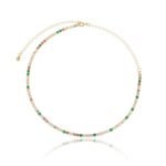 Colar Riviera Cravejado com Zircônias Banhado a ouro 18k