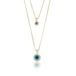 Colar Olho Grego Duplo Banhado a ouro 18k