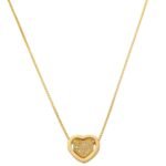 Colar 2 Corações Cravejado com Zircônias Banhado a ouro 18k
