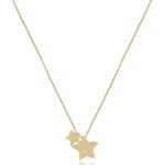 Colar 2 Estrelas Banhado a ouro 18k