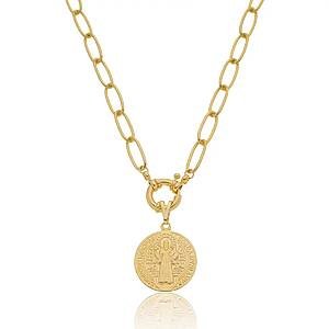 Colar Elos São Bento Banhado a ouro 18k