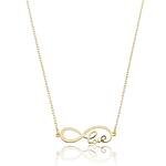 Colar Love Infinito Banhado a ouro 18k