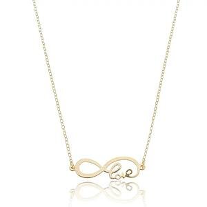 Colar Love Infinito Banhado a ouro 18k