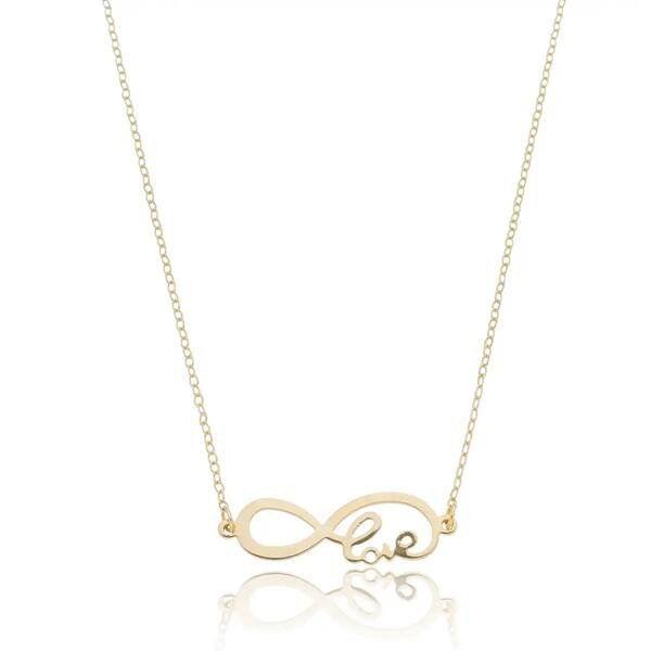 Colar Love Infinito Banhado a ouro 18k