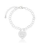 Pulseira Coração "Forever in My Heart" Banhada a Prata 950