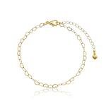 Pulseira Corações Vazados Banhada a Ouro 18 K
