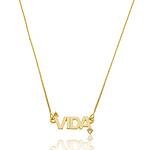 Colar Vida Cravejado com Zircônias Banhado a ouro 18k