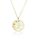 Colar Tudo Posso Naquele Que Me Fortalece Árvore Banhado a ouro 18k