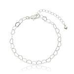 Pulseira Corações banhada a prata 950