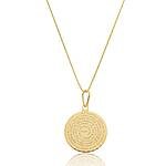 Colar Medalha Oração Pai Nosso Banhado a ouro 18k