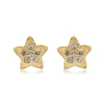 Brinco Estrela com Zircônias banhado a ouro 18 K