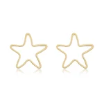 Brinco Estrela Vazada banhado a ouro 18 K