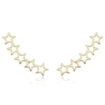 Brinco Ear Cuff Estrelas Delicadas banhado a ouro 18 K
