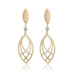 Brinco Gota Desenhada banhado a ouro 18 K