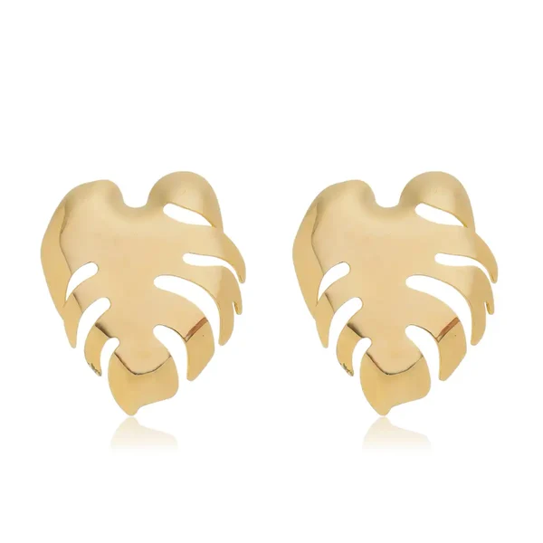 Brinco Costela de Adão Médio banhado a ouro 18 K