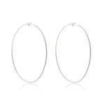 Brinco Argola Grande banhado a prata 950
