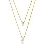 Colar Duplo Ponto de Luz Banhado a ouro 18k