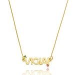 Colar Vigiai Cravejado com Zircônias Banhado a ouro 18k