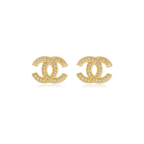 Brinco CC com Zircônias banhado a ouro 18 K