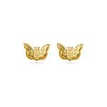 Brinco Borboleta Lisa banhado a ouro 18 K