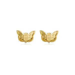 Brinco Borboleta Lisa banhado a ouro 18 K