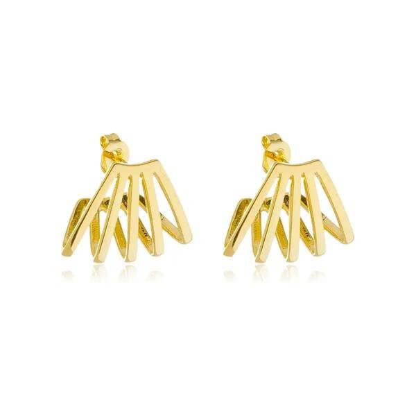 Brinco Gota Elos banhado a ouro 18 K