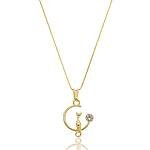 Colar Gato no Círculo Banhado a ouro 18k