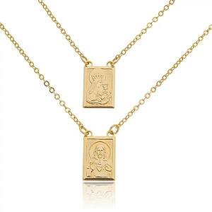 Colar Escapulário Banhado a ouro 18k