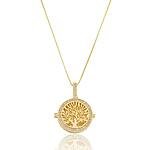Colar Difusor Árvore da Vida Banhado a ouro 18k