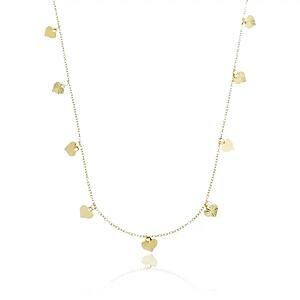 Colar Corações Maxi Corrente banhado a Ouro 18k