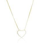 Colar Coração Delicado Banhado a ouro 18k