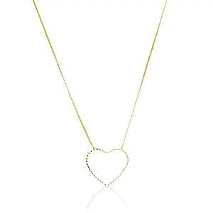 Colar Coração Delicado Banhado a ouro 18k