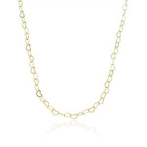 Colar Elos Corações Banhado a ouro 18k