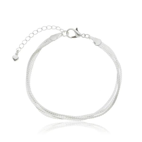 Pulseira Fitas banhada a prata 950