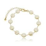 Pulseira Pérolas banhada a ouro 18k