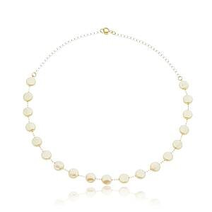 Colar Choker Pérolas Banhado a ouro 18k