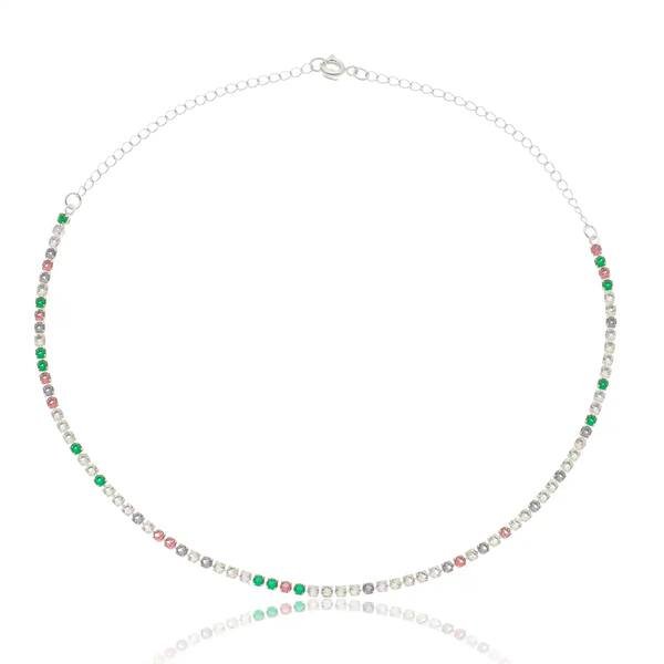 Colar Choker Riviera Banhado a Prata 950
