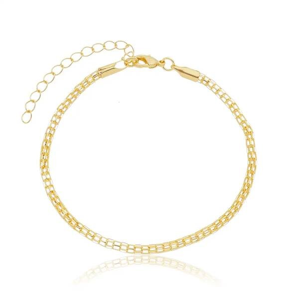 Pulseira Lisa banhada a ouro 18k