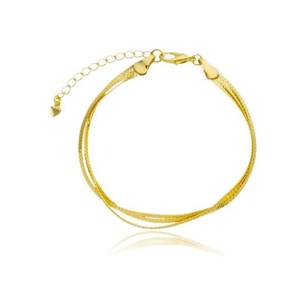 Pulseira Fitas banhada a ouro 18k