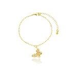 Pulseira Borboleta com Zircônias Banhada a ouro 18k