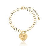 Pulseira Coração "Forever in My Heart" Banhada a Ouro 18k