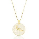 Colar Te Amo Mãe Madrepérola Banhado a ouro 18k