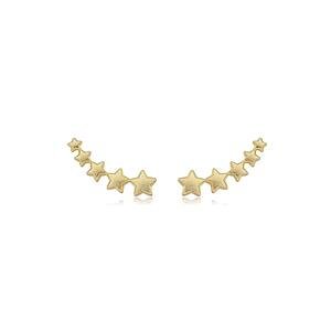 Brinco Earcuff Estrelas banhado a Ouro 18k