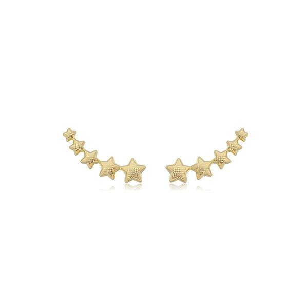 Brinco Earcuff Estrelas banhado a Ouro 18k