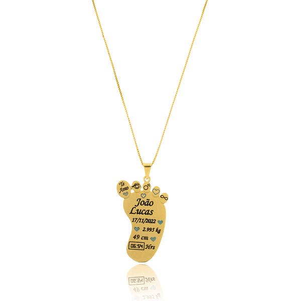 Colar Personalizado Pezinho Banhado a ouro 18k